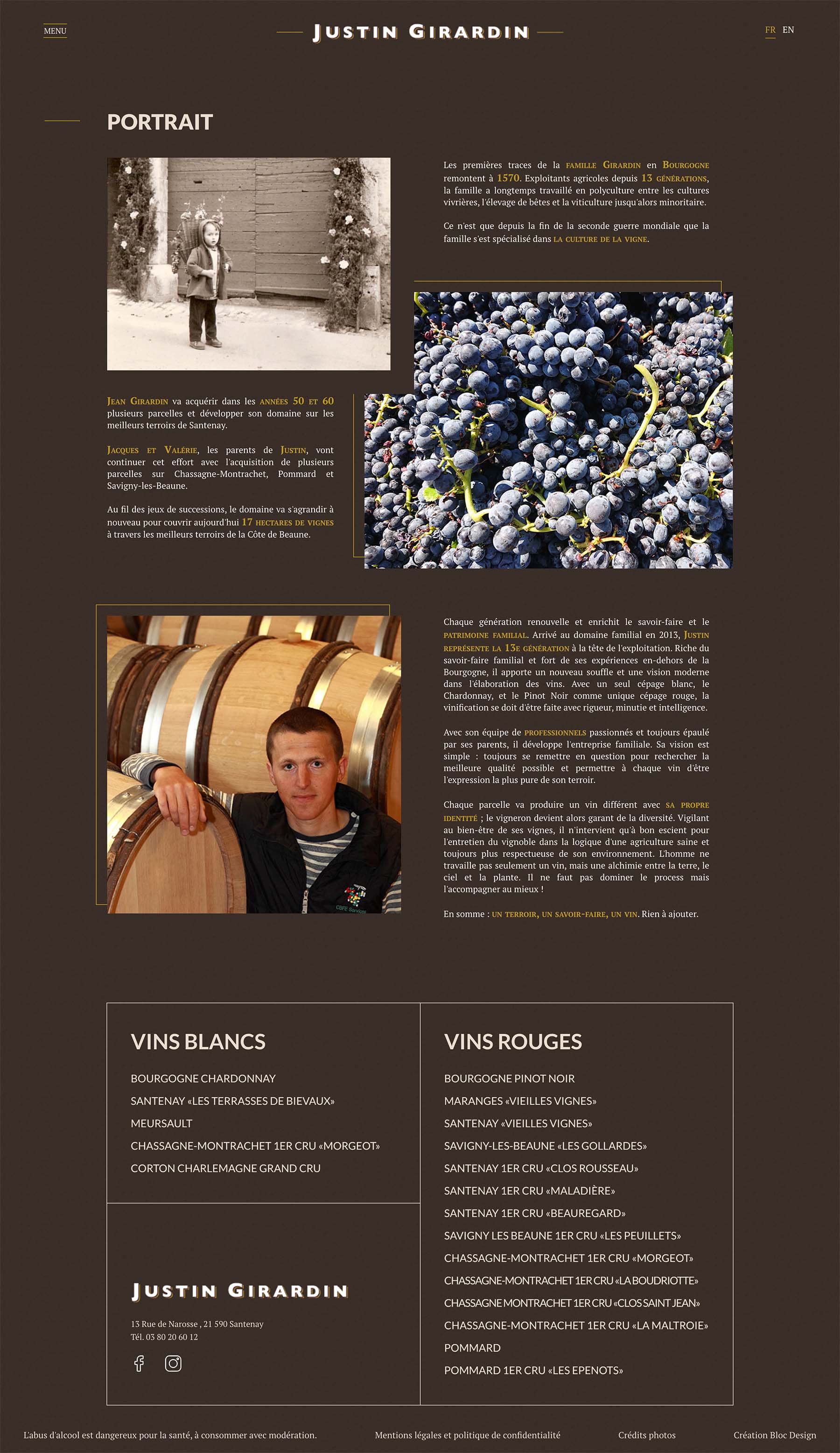 creation site viticulteur santenay